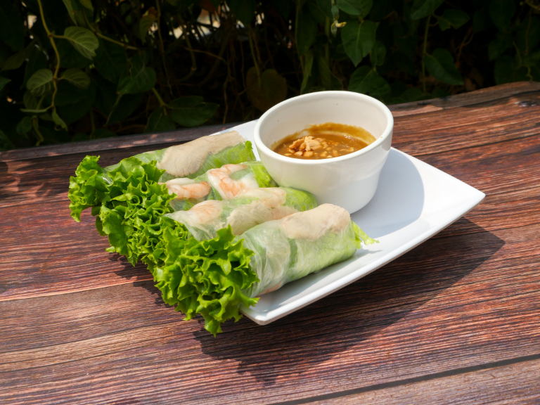 A3. Shrimp & Pork Spring Rolls (4 pcs)