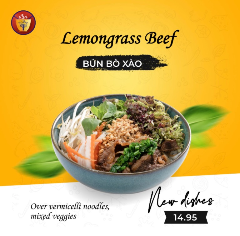 Lemongrass Beef over Vermicelli Noodles (Bun Bo Xao)