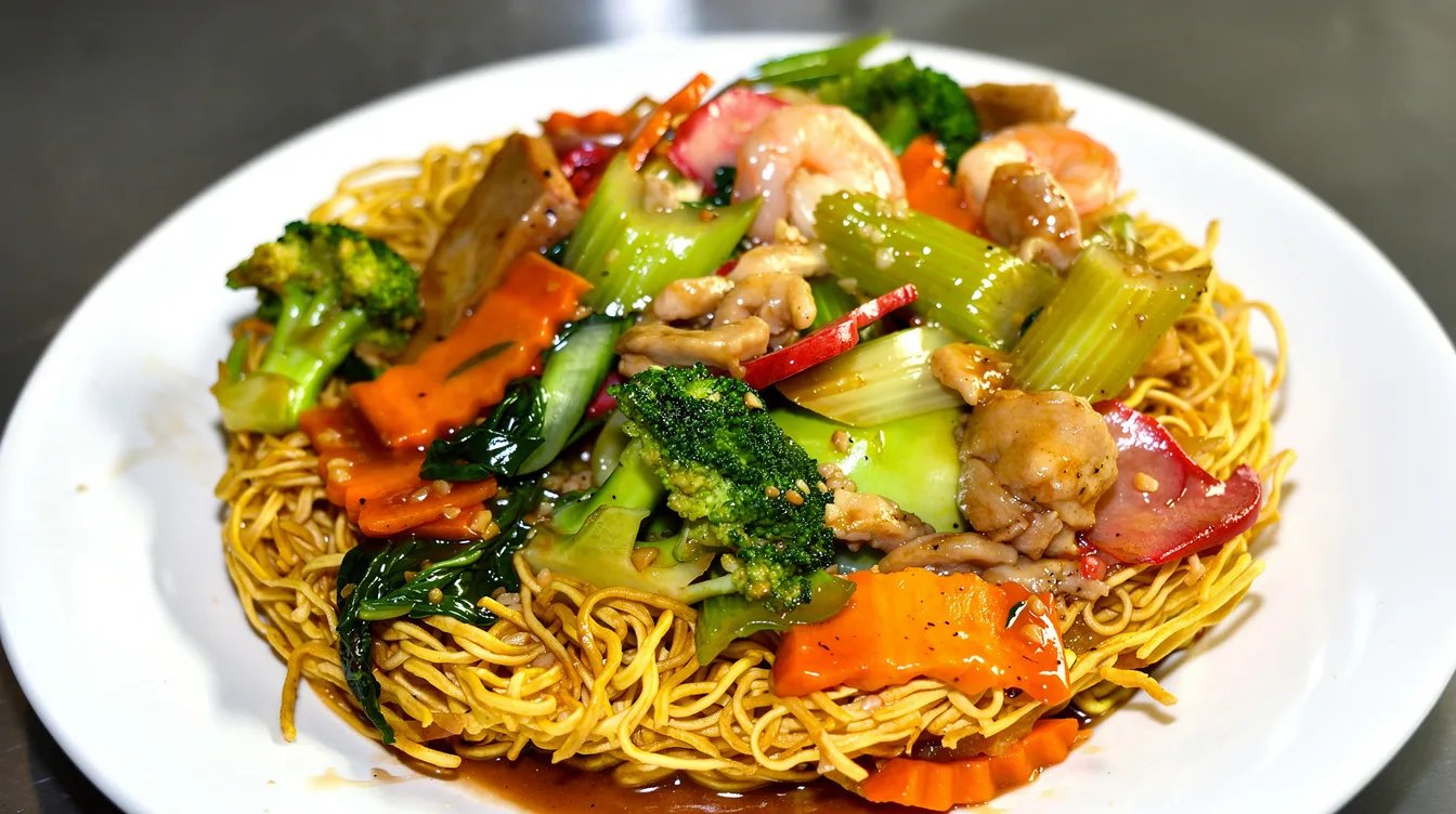 X2. House Special Pan Fried Rice Noodles or Chow Mein