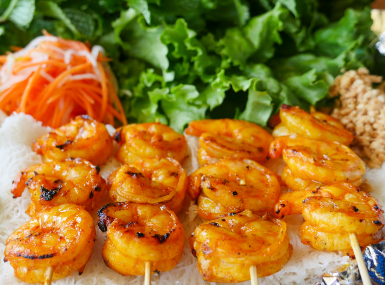 54. Charbroiled Shrimp over Vermicelli