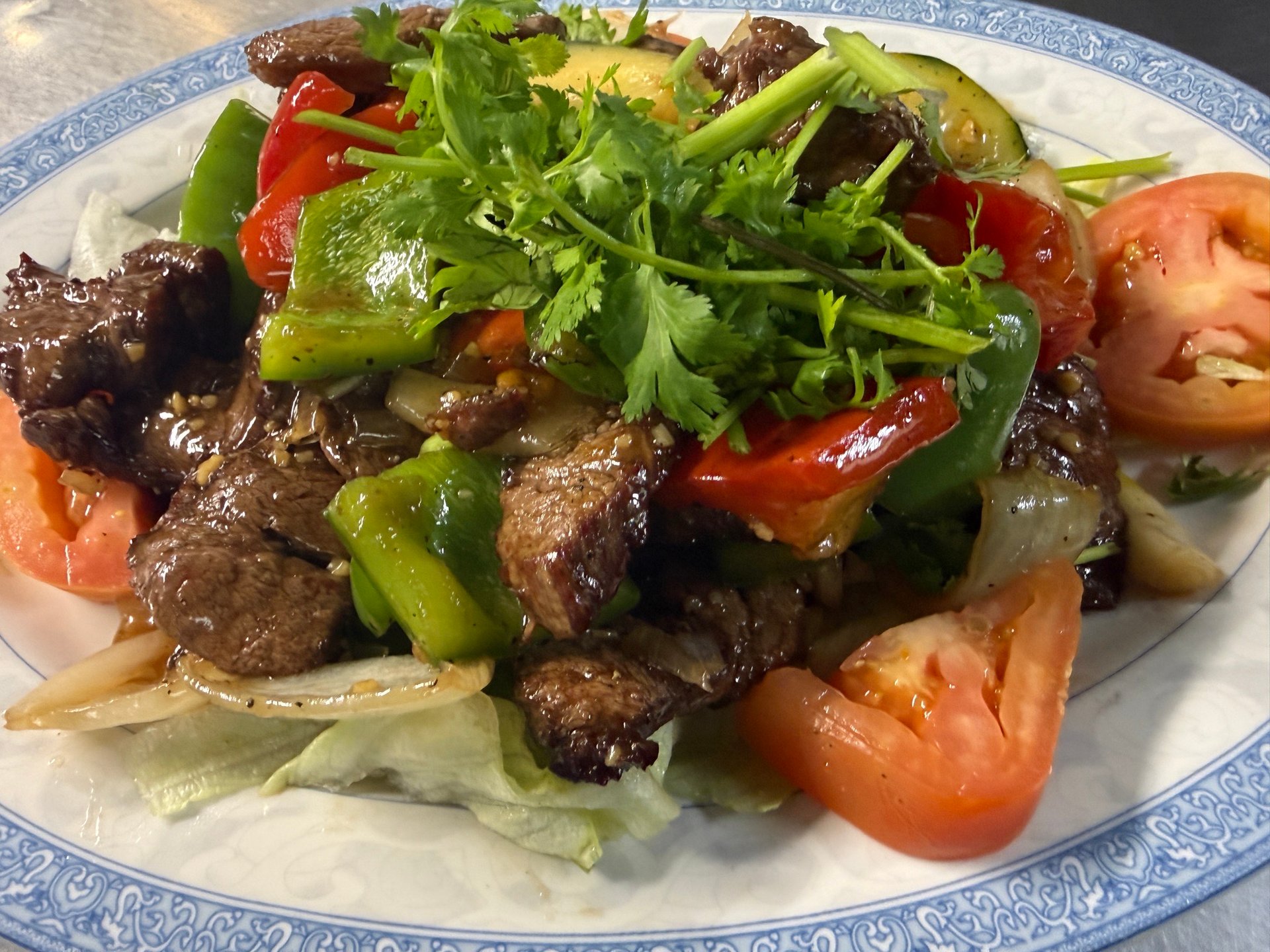 X18. Filet Mignon Fried Steak Cube over Rice