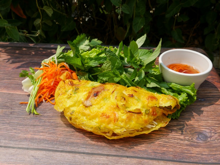 A18. Sizzling Crepe Taco (Banh Xeo)