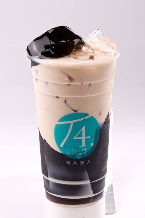 Grass Jelly Milk Tea