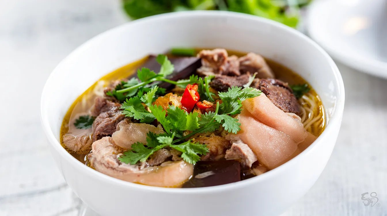 Bún bò giò heo nạc