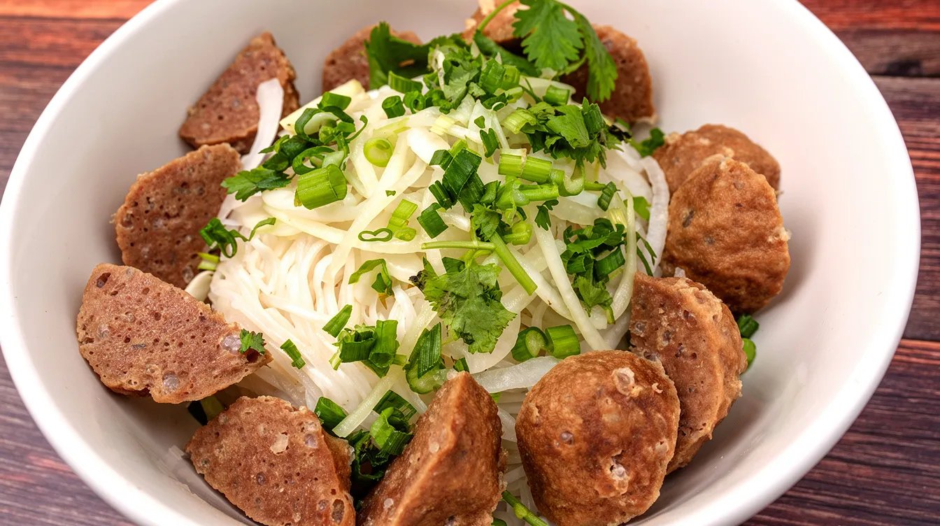 13. Pho with Beef Meatballs - ​Bò Viên