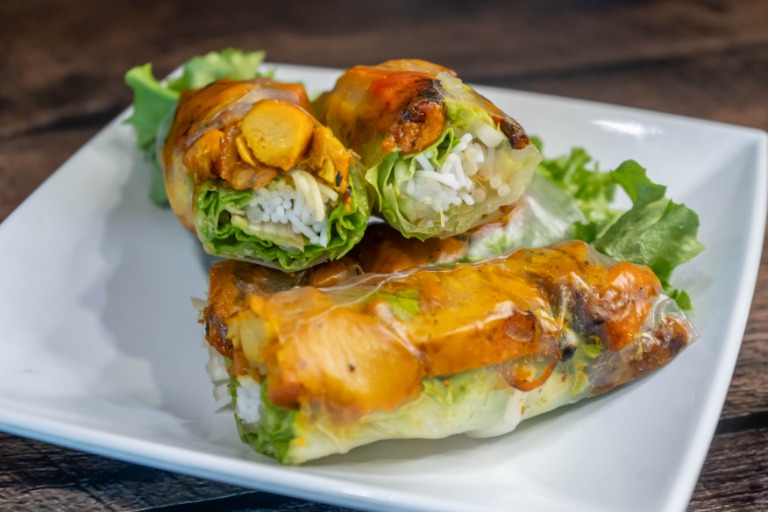 A4. Grilled Meat Spring Rolls (4 pcs)