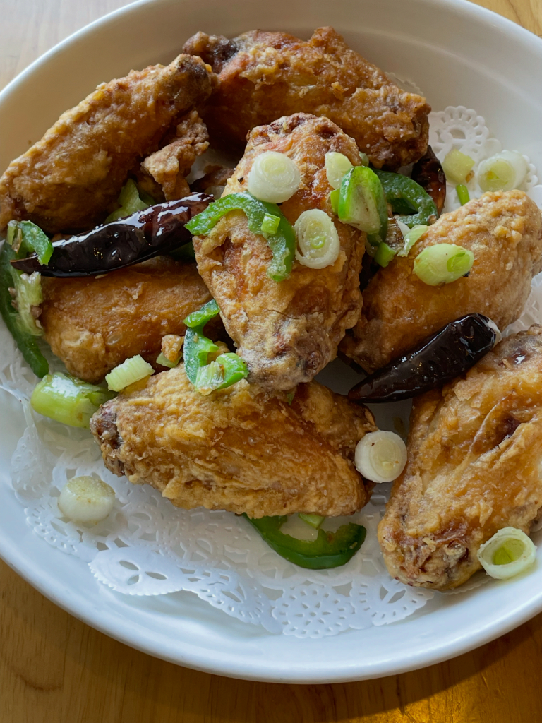 7D. Pink Salt & Pepper Chicken Wings (6)