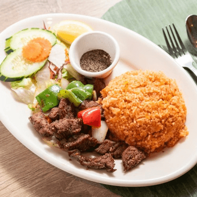 40a. Cube Steak W/ French Rice