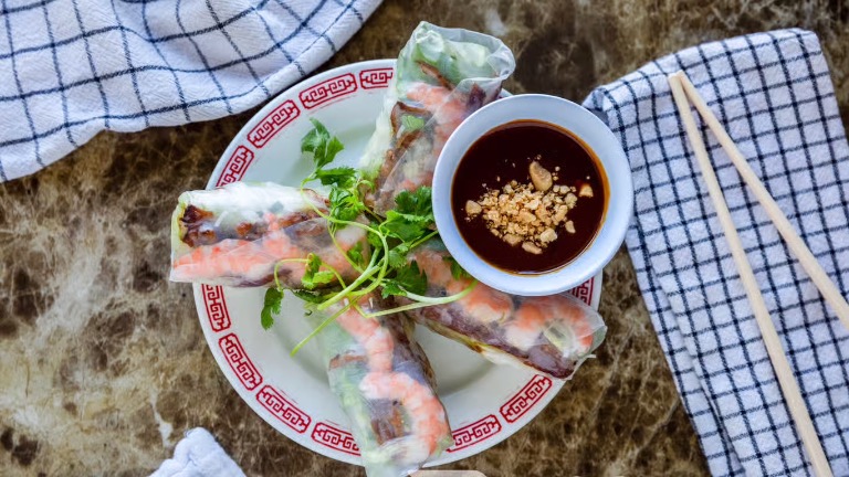 A.3 Shrimp & Charbroiled Chicken or Pork