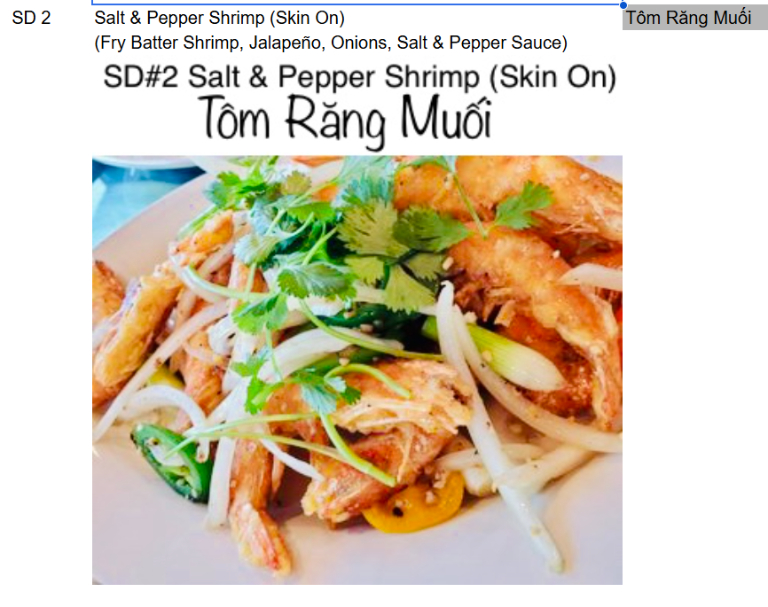 SD2* Salt and Pepper Shrimp (Head/Skin ON)