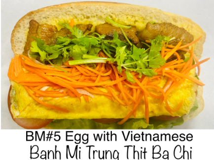 BM5' Egg with Vietnamese Bacon/Banh Mi