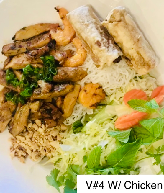 V4* Grill Meat Vermicelli W/ Shrimp, Egg Roll